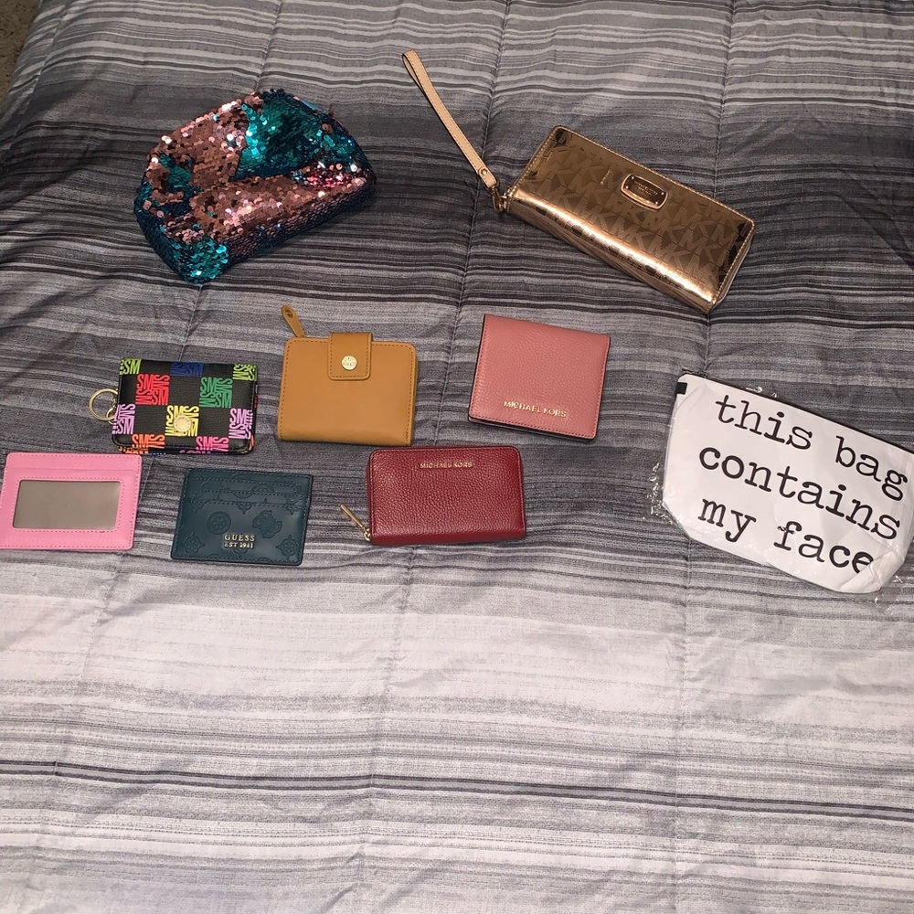 WALLETS CARD HOLDERS SMALL COSMETIC BAGS Bundle